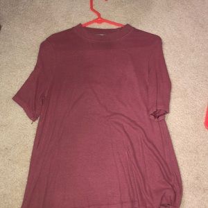 Mock neck with cut out back pink T-shirt